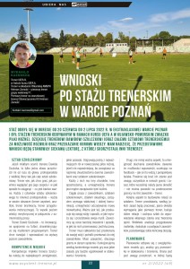Wnioski po stażu trenerskim w Warcie Poznań