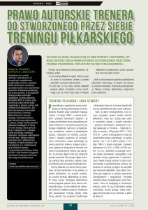 Prawo autorskie trenera do stworzonego przez siebie treningu piłkarskiego