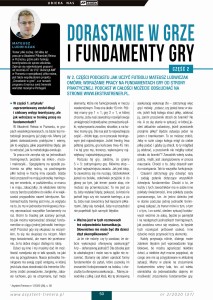 Dorastanie w grze i fundamenty gry – część II