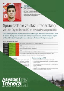 Sprawozdanie ze stażu trenerskiego w klubie Crystal Palace FC na przykładzie U18