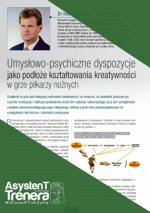 Umysłowo-psychiczne dyspozycje jako podłoże kształtowania kreatywności w grze piłkarzy nożnych