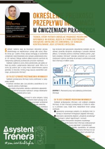 Określenie prędkości przepływu informacji w ćwiczeniach piłkarskich