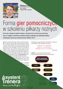 Forma gier pomocniczych w szkoleniu piłkarzy nożnych