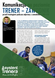 Komunikacja na poziomie trener – zawodnik przed treningiem podczas odprawy z zawodnikami U10–U13