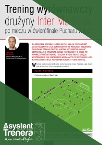 Trening wyrównawczy drużyny Inter Mediolan po meczu w ćwierćfinale Pucharu Włoch