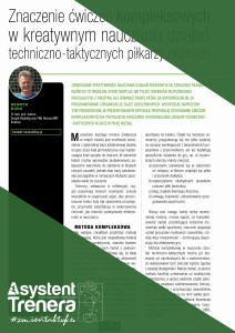 Znaczenie ćwiczeń kompleksowych w kreatywnym nauczaniu działań techniczno-taktycznych piłkarzy nożnych