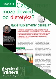 Czego trener może dowiedzieć się od dietetyka? Część III. Jakie suplementy działają?