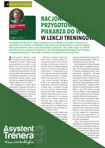 Racjonalne przygotowanie piłkarza do wysiłku w lekcji treningowej