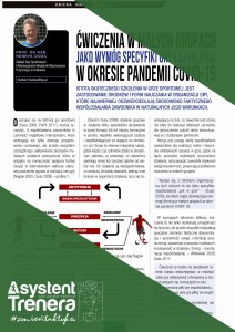 Ćwiczenia w małych grupach jako wymóg specyfiki gry i szkolenia w okresie pandemii covid-19