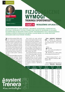 Fizjologiczne wymogi treningu sportowego piłkarza. Część II – wskazówki aplikacyjne