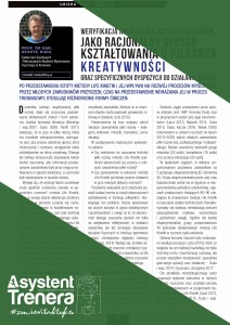 Weryfikacja aplikacyjna metody Life Kinetik jako racjonalny sposób kształtowania u piłkarza kreatywności oraz specyficznych dyspozycji do działania w grze