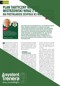 Plan taktyczny na mecz mistrzowski wraz z rozgrzewką na przykładzie zespołu KS Watra Mrozy. Część II