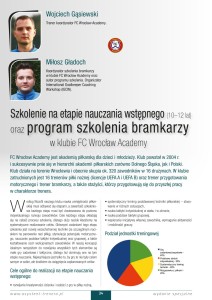 Szkolenie na etapie nauczania wstępnego (10–12 lat) oraz program szkolenia bramkarzy w klubie FC Wrocław Academy