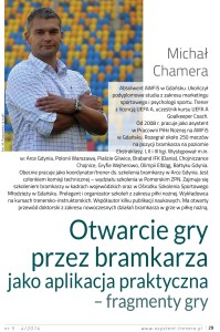 Otwarcie gry przez bramkarza jako aplikacja praktyczna – fragmenty gry