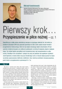 Pierwszy krok… Przyspieszenie w piłce nożnej – cz. I