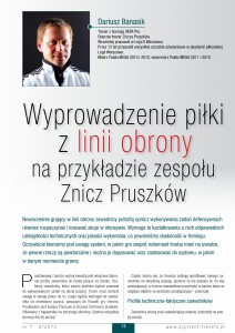 Wyprowadzenie piłki z linii obrony na przykładzie zespołu Znicz Pruszków