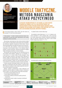 Modele taktyczne. Metoda nauczania ataku pozycyjnego