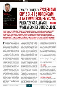 Związek pomiędzy systemami gry z 3, 4 i 5 obrońcami a aktywnością fizyczną piłkarzy grających w niemieckiej Bundeslidze. Część I
