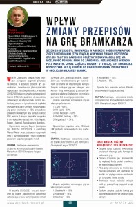 Wpływ zmiany przepisów na grę bramkarza