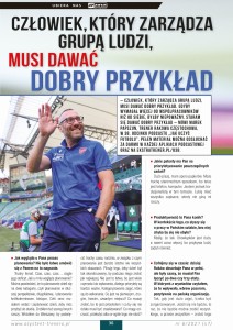 Człowiek, który zarządza grupą ludzi, musi dawać dobry przykład