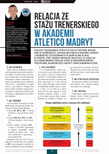 Relacja ze stażu trenerskiego w Akademii Atletico Madryt